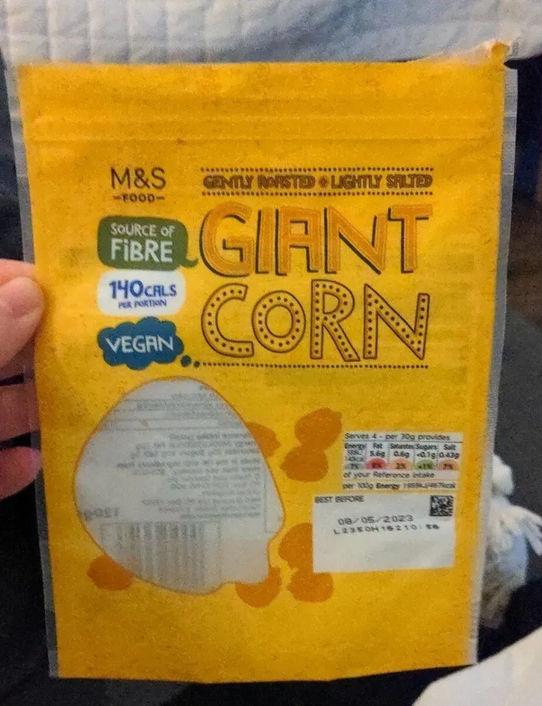 Lightly salted giant corn
