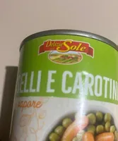 Piselli e carotine cotti a vapore