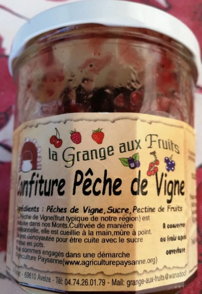 Confiture pêche de vigne
