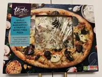 Garlic mushroom, mascarpone and truffle wood-fired pizza