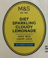 Diet sparkling cloudy lemonade