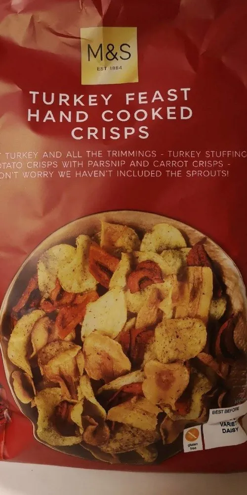 Turkey feast hand cooked crisps