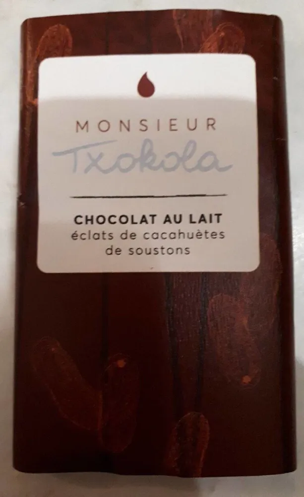 Chocolat au lait éclats de cacahuètes de Soustons