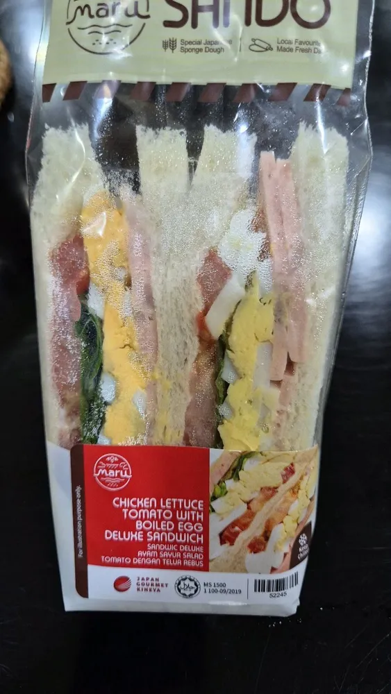CHICKEN LETTUCE TOMATO WITH BOILED EGG DELUXE SANDWICH