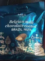 Belgian milk chocolate coated brazil nuts