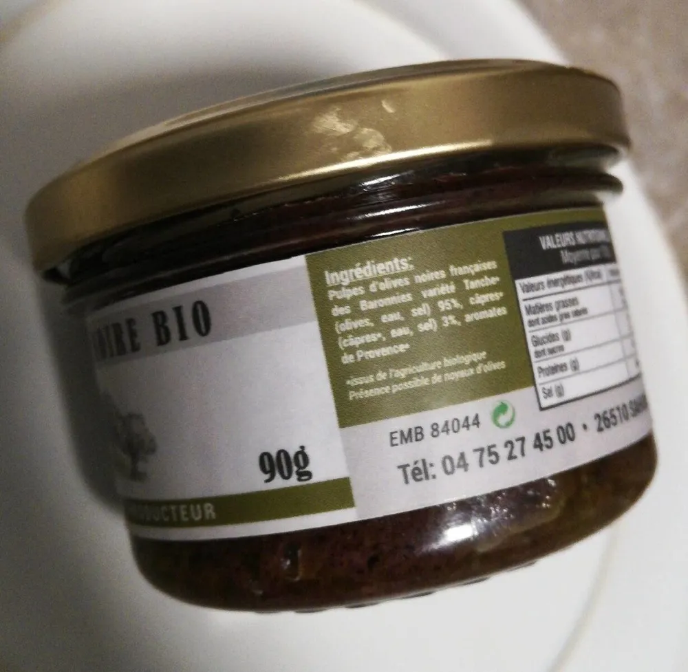 Tapenade noire bio