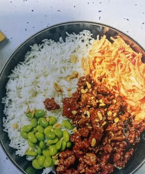 Hoisin-Rinderhack bowl