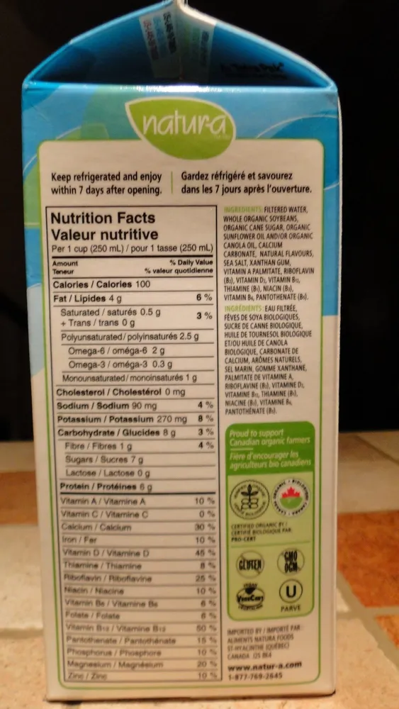 Boisson de soya enrichie biologique Original