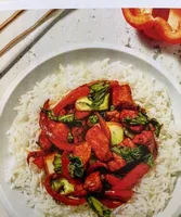Teriyaki hähnchenpfanne mit Reis