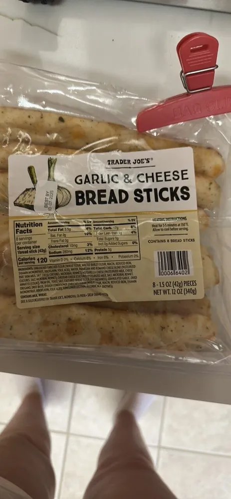 Garlic and cheese bread sticks