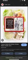 Caesar Salad with White Chicken Meat and Creamy Caesar Dressing