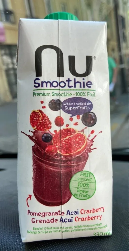 Nu smoothie grenade açaï cranberry