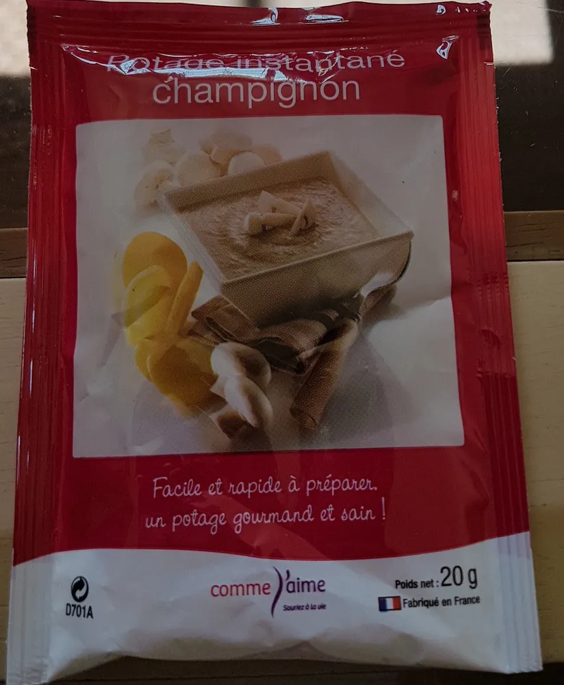 Potage instantané champignon