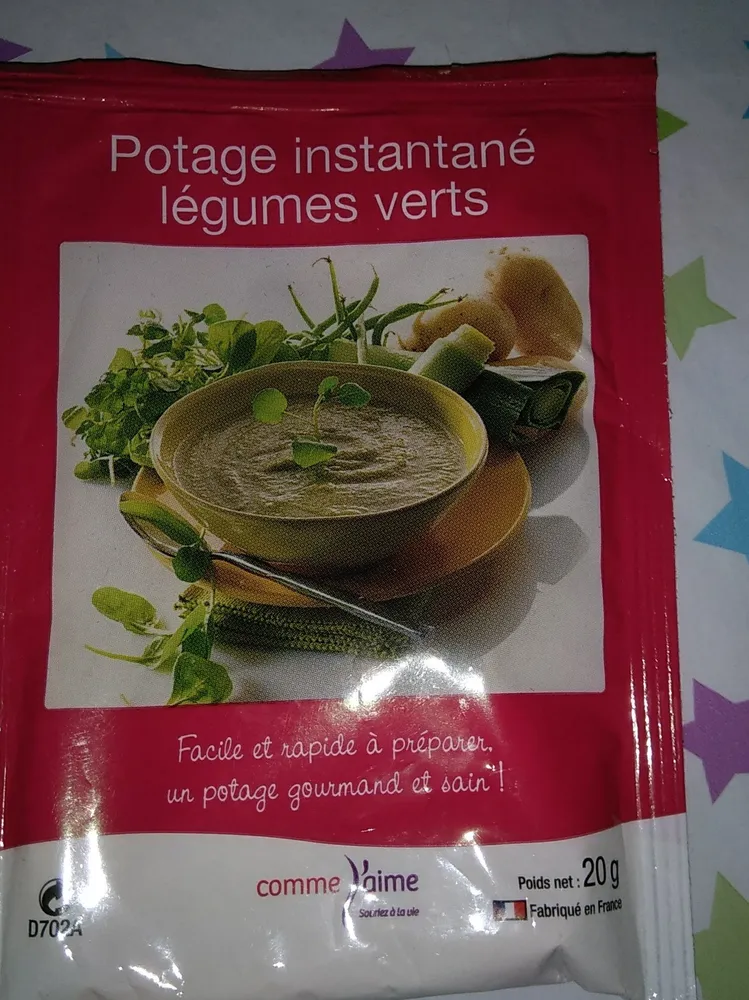 Potage instantané légumes verts