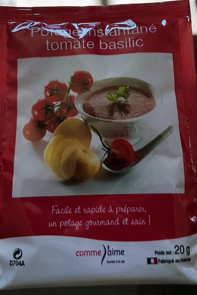 Potage instantané tomate basilic