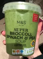 Super broccoli spinach & pea soup