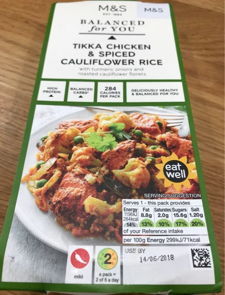 Tikka Chicken & Spiced Cauliflower Rice