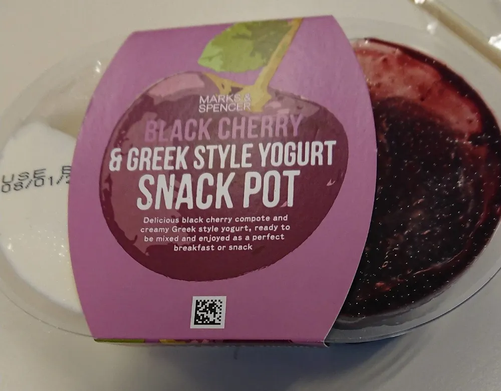 Black cherry & greec style yogurt