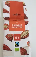 Chocolat bio noir 72% oranges confites