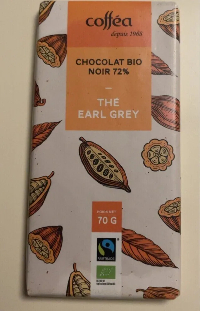Chocolat Bio Noir 72% Thé Earl Gray