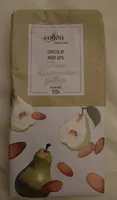 Chocolat noir 60% poires et amandes grillées