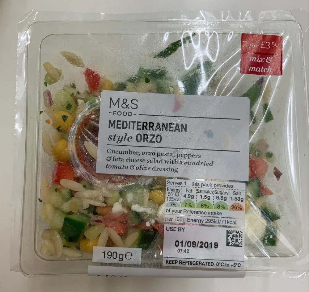 Mediterranean style Orzo