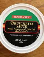 Bruschetta Sauce Roma Tomatoes with Olive Oil, Basil & Garlic