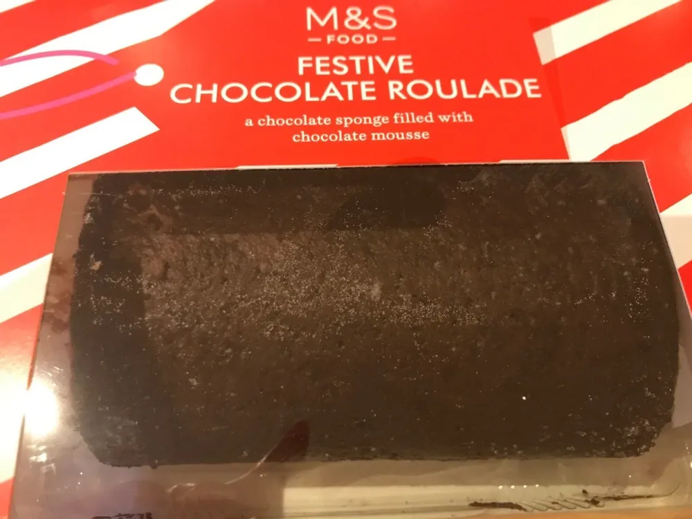 Festive chocolate roulade