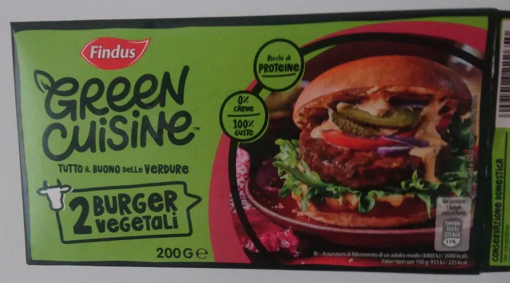 Burger vegetali Green cuisine