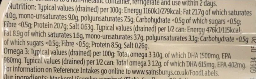 Mackerel fillets in sunflower oil