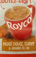 Soupe patate douce, curry, graines de lin