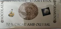 Chocolate 70%cacao con aceite y sal