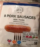 8 pork sausages