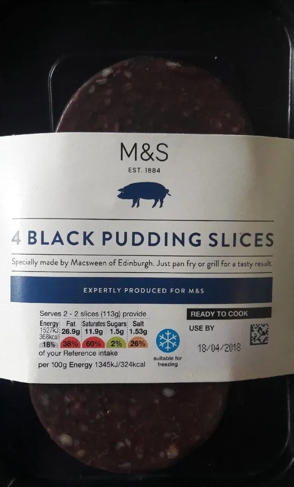 4 Black Pudding Slices