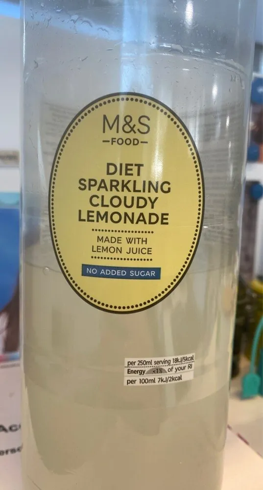 Diet sparkling cloudy lemonade