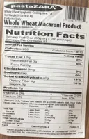 Whole wheat macaroni product