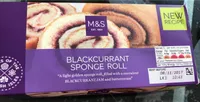 Blackcurrant sponge roll