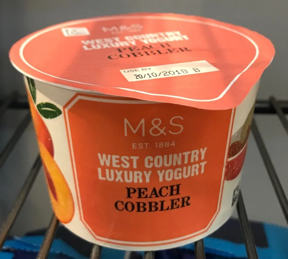 West country luxury yogurt - Peach cobbler