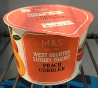 West country luxury yogurt - Peach cobbler