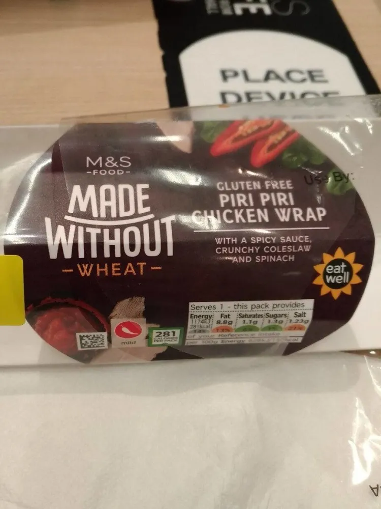 Piri piri chicken wrap