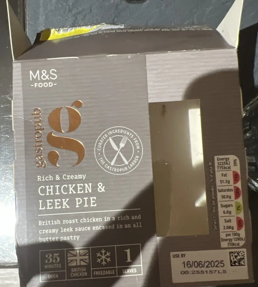 Chicken And Leek Pie