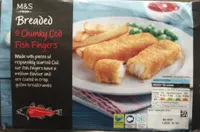 Breaded 9 Chunky Cod Fish Fingers
