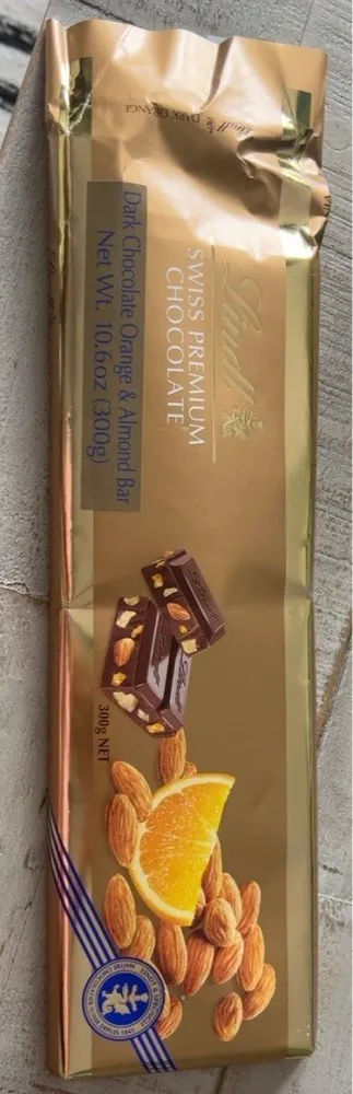 Dark chocolate orange and almond bar