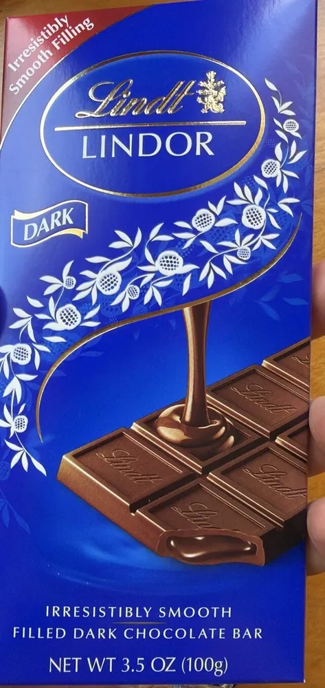 Lindor Dark Irresistibly Smooth Filled Dark Chocolate Bar