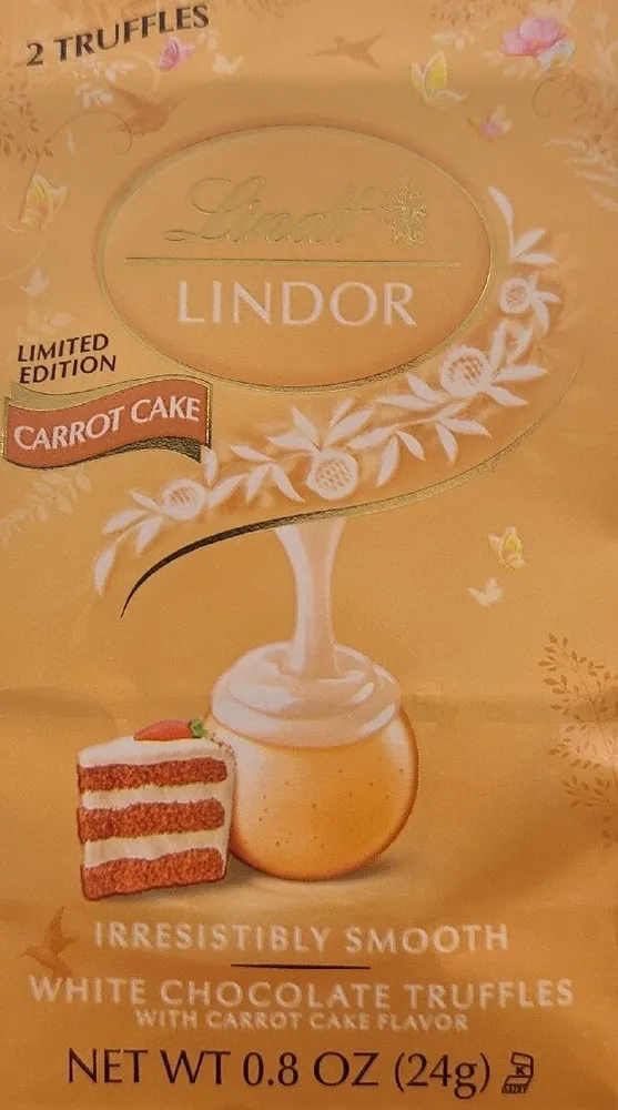 Lindor White Chocolate Truffles with Carrot Cake Flavor