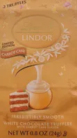 Lindor White Chocolate Truffles with Carrot Cake Flavor