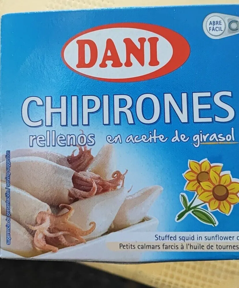 Chipirones à l'huile de tournesol