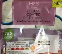 Yogurt coated rice cakes
