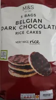 Belgian dark chocolate rice cakes