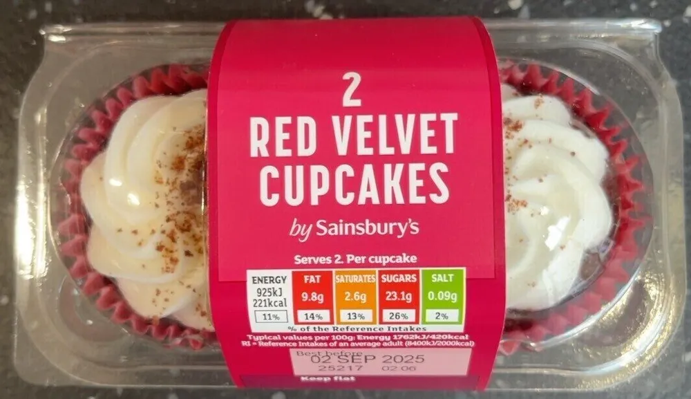 2 Red Velvet Cupcakes